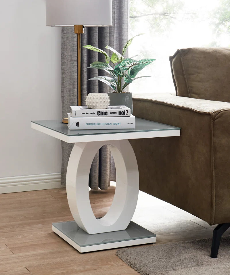 Scottsmoor High Gloss Halo End Table - Design Side Table