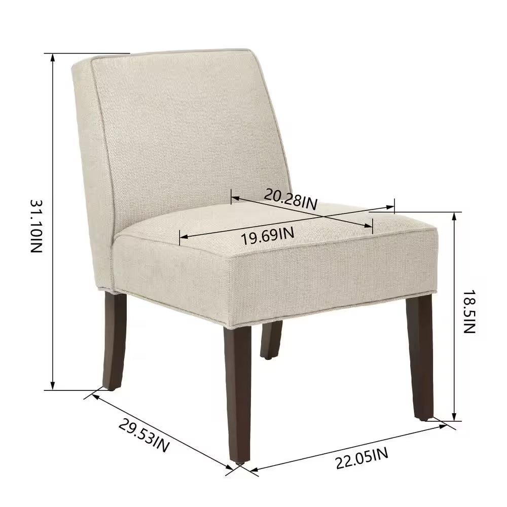 Teagan Beige Upholstered Accent Chair