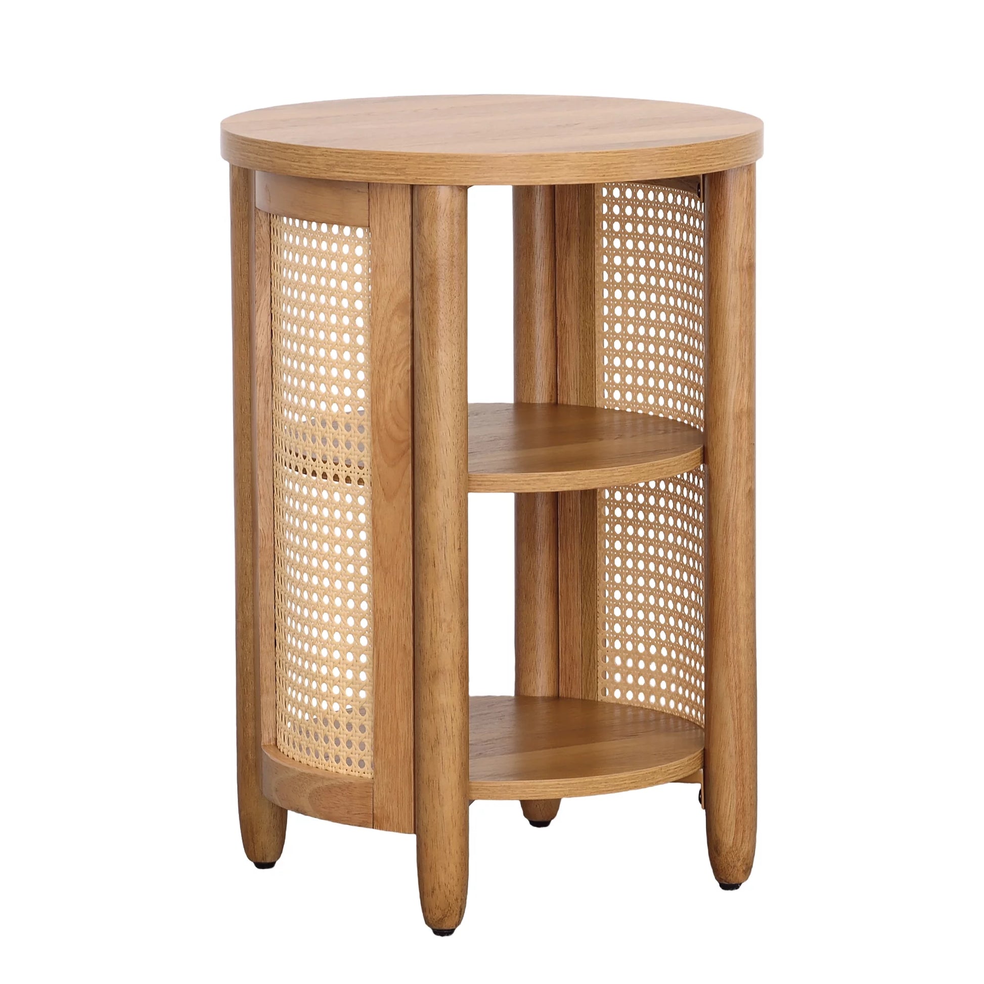 Springwood Caning Side Table, Light Honey Finish