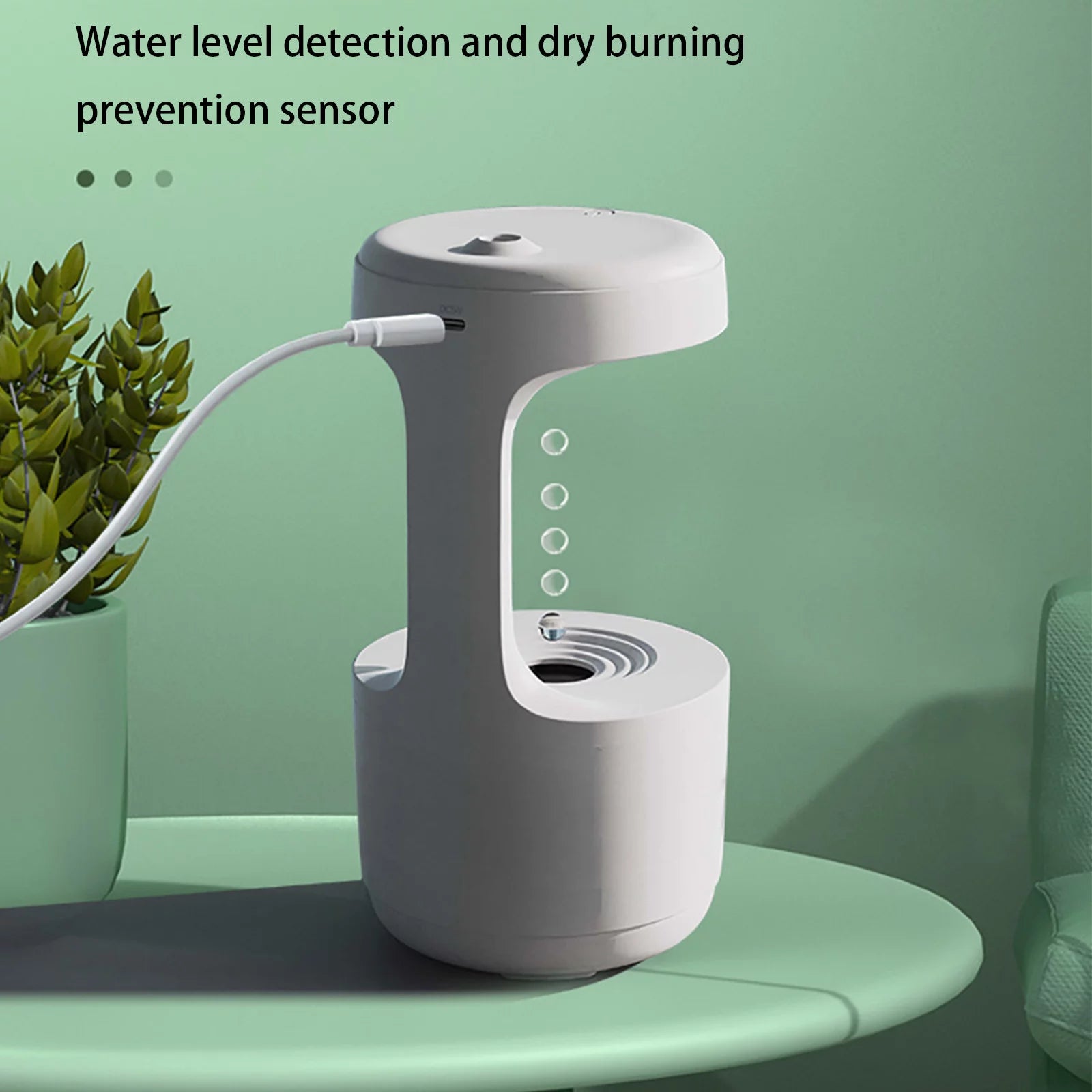 Anti-Gravity Water Droplet Humidifier Bedroom Office Desktop Fog Visible Usb Humidifier