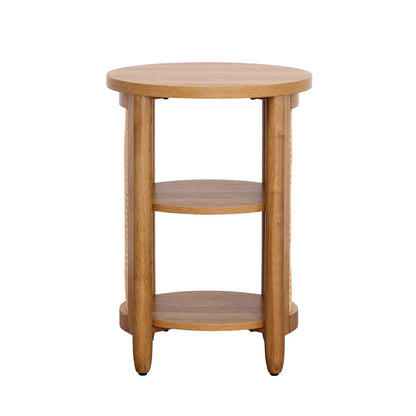 Springwood Caning Side Table, Light Honey Finish