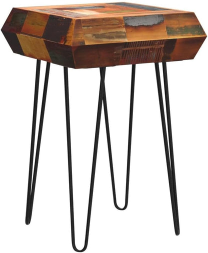 Side Table Reclaimed Wood (3D Square)