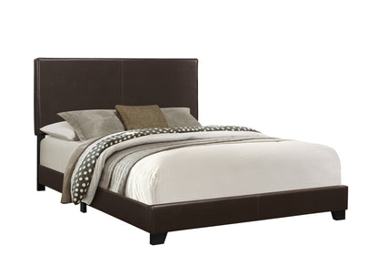 45.75inches Solid Wood MDF and Foam Queen Size Bed with Leather Look