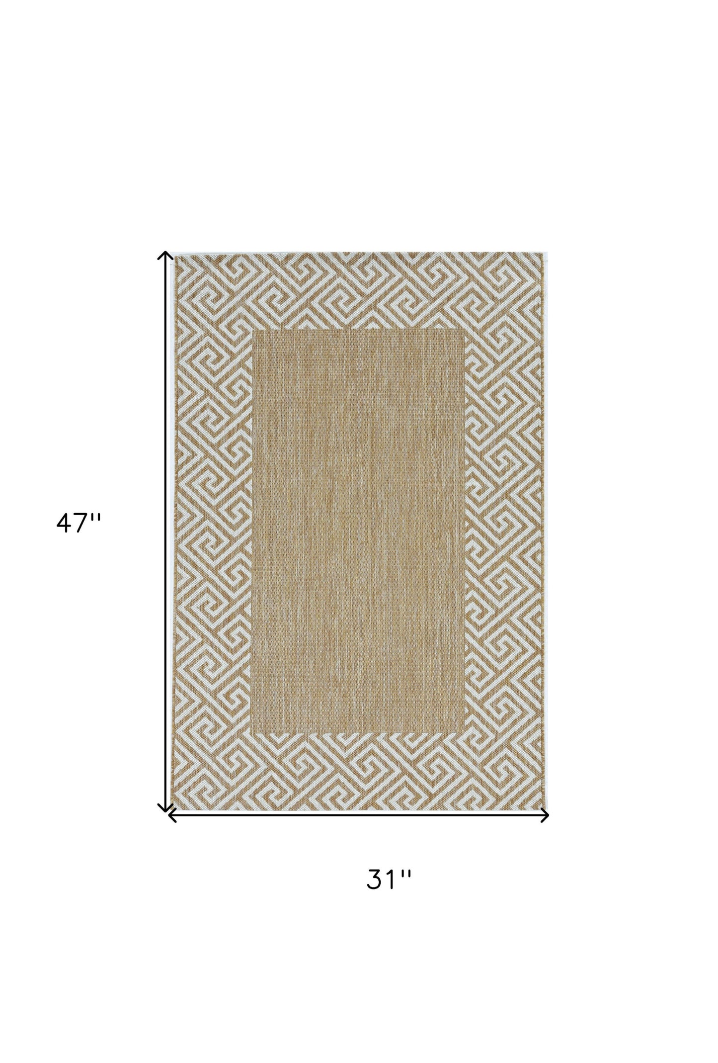 3inches x 4inches Natural Polypropylene Area Rug