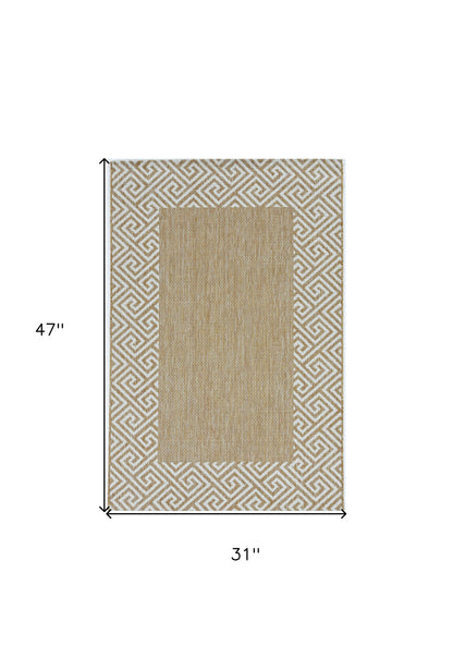 3inches x 4inches Natural Polypropylene Area Rug