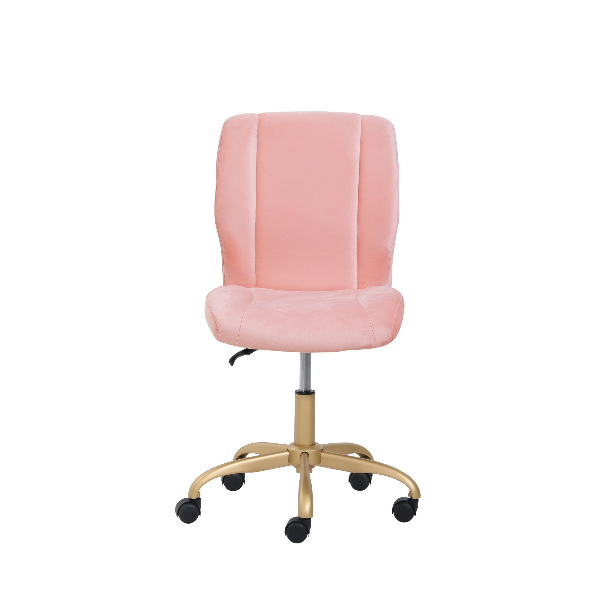 Plush Velvet Office Chair, Blush