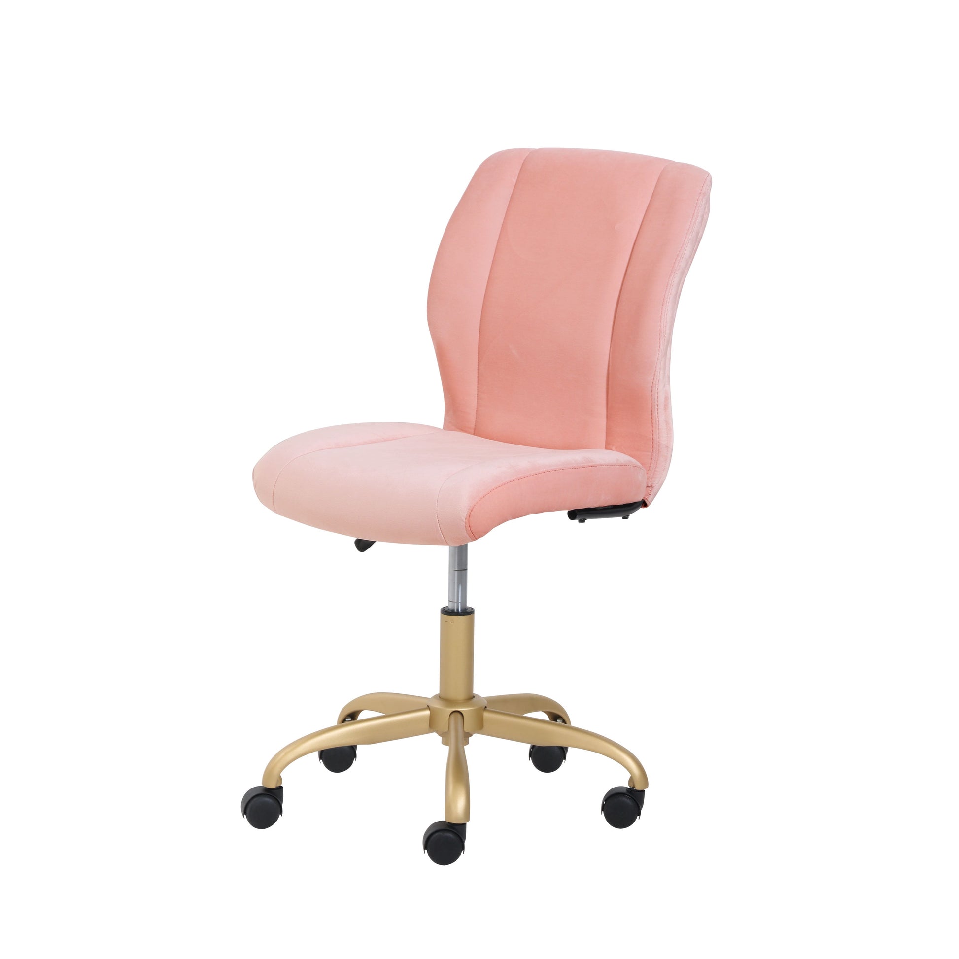 Plush Velvet Office Chair, Blush