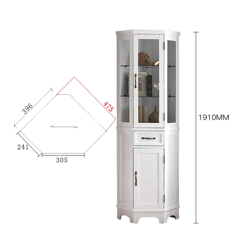 Solid Wood Simple Modern Corner Cabinet Corner Cabinet Living Room Wine Cabinet Nordic Corner Triangle Cabinet Kitchen Corner