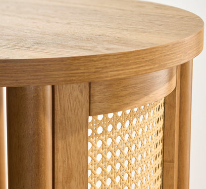 Springwood Caning Side Table, Light Honey Finish