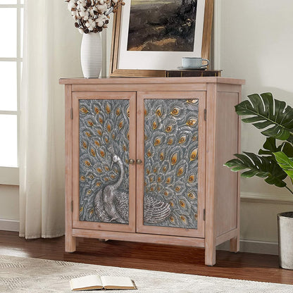 Accent Cabinet with Doors Decorative Storage Cabinet Farmhouse Cabinet for Living Room, Hallway or Entryway