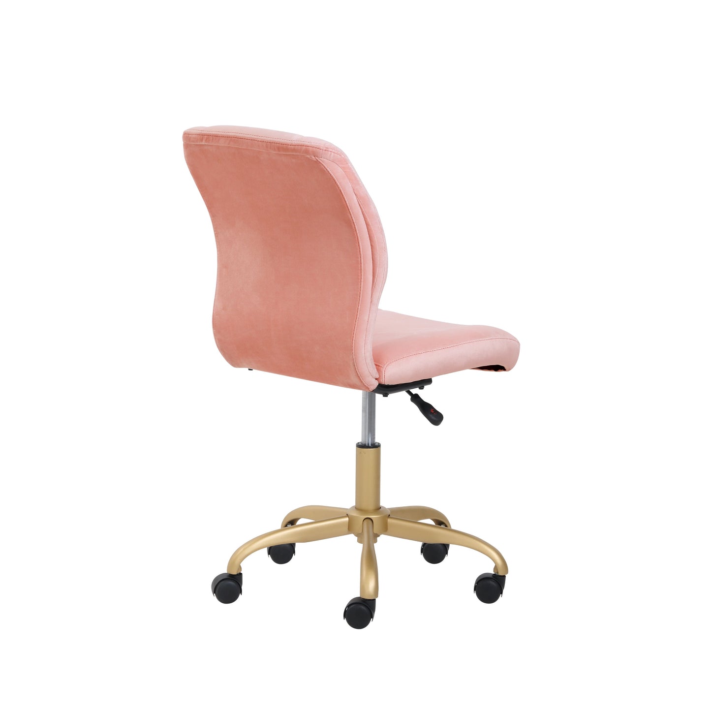 Plush Velvet Office Chair, Blush