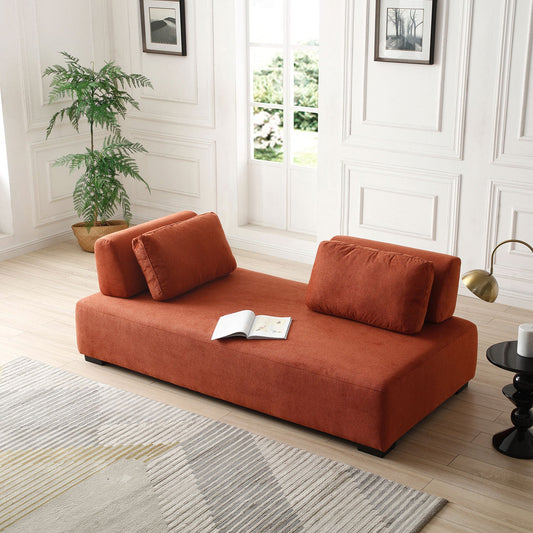 3-Seater Minimalist Sofa in Vibrant Orange