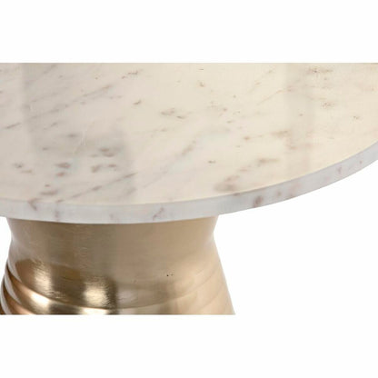 Side table DKD Home Decor White Golden Metal Marble 47 x 47 x 50 cm