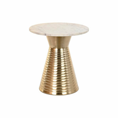 Side table DKD Home Decor White Golden Metal Marble 47 x 47 x 50 cm