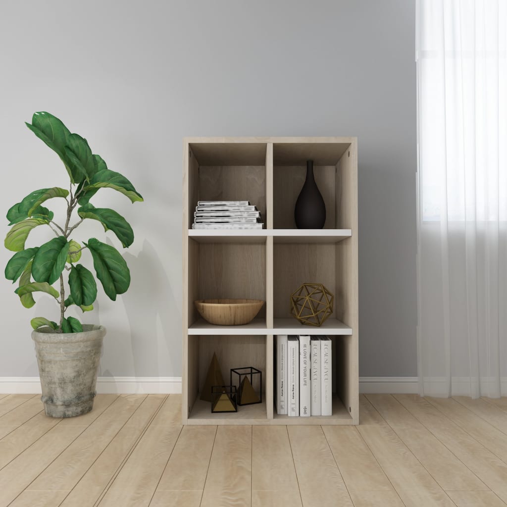 Book Cabinet/Sideboard White 26"x11.8"x38.5" Chipboard