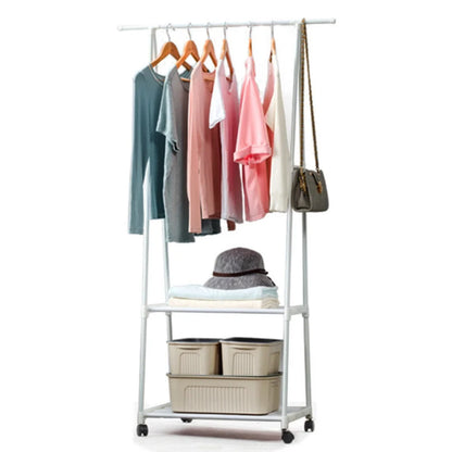 Triangle Coat Rack Steel Tube Removable Large Capacity Hanging Clothes Tree Quilt Shoes Bags Boxes Hanger Stand Organizer