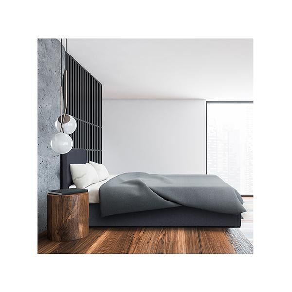 Milano Luxury Gas Lift Bed Frame Base And Headboard Charcoal