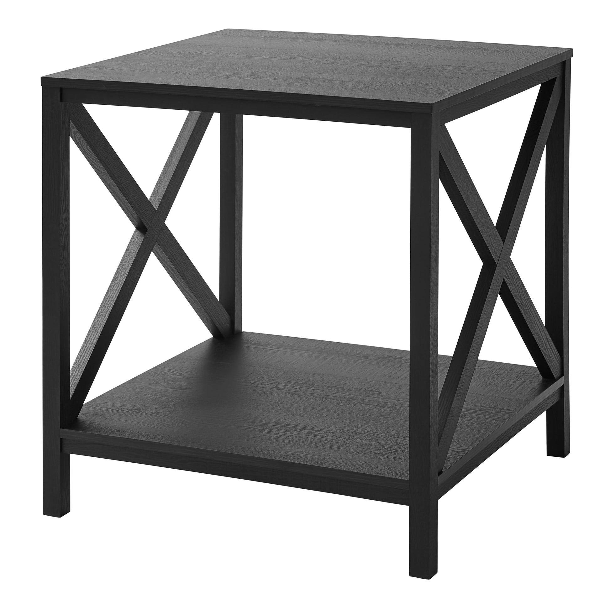 Farmhouse Square Side Table, Black