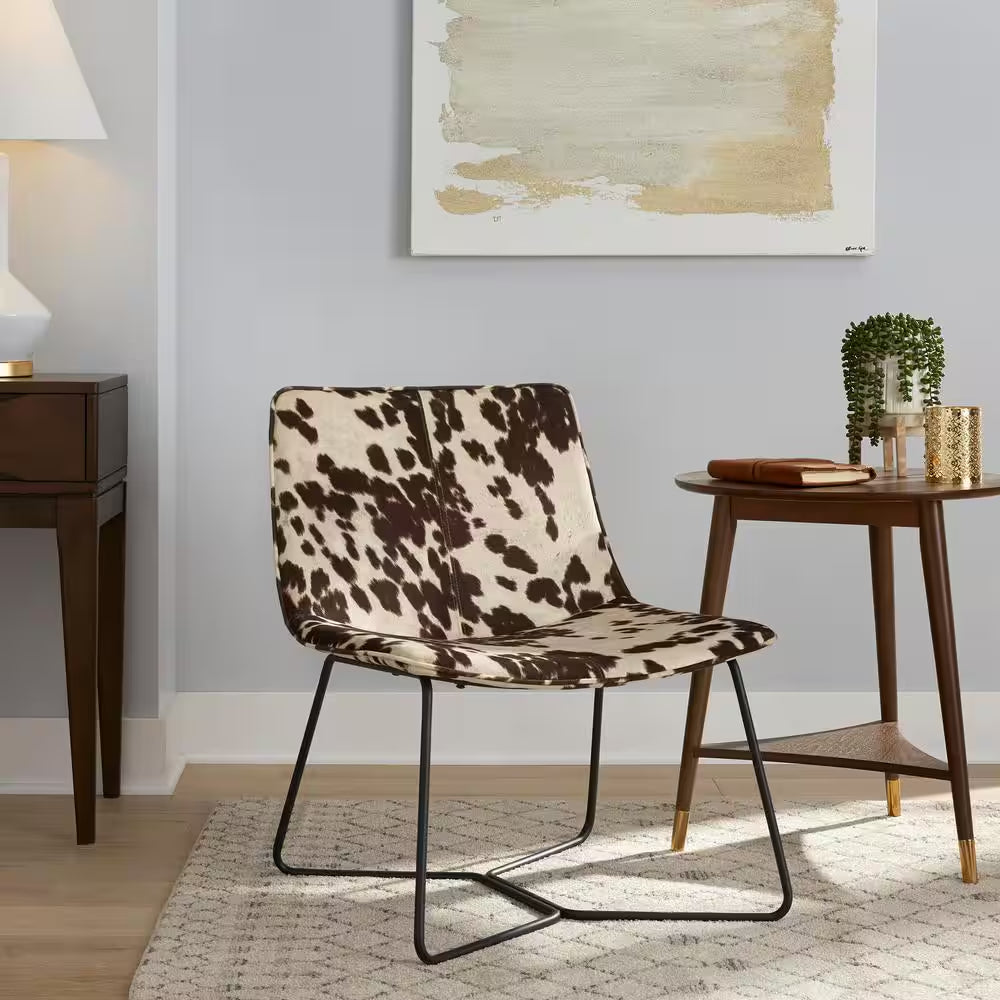 Oakburne Cow Print Upholstered Accent Chair