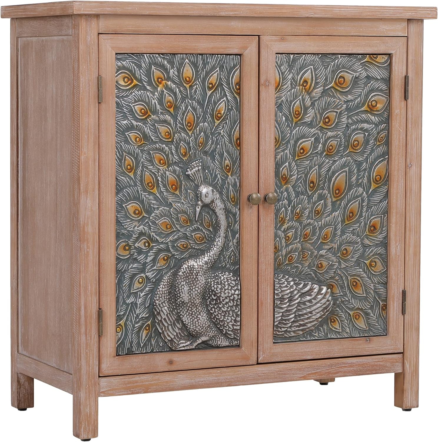 Accent Cabinet with Doors Decorative Storage Cabinet Farmhouse Cabinet for Living Room, Hallway or Entryway