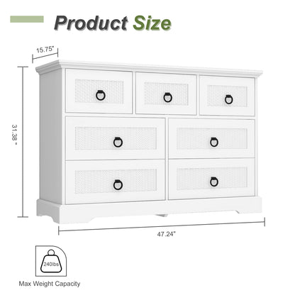 DG-4 Drawer Dresser Wide Farmhouse Tall Chest of Drawers