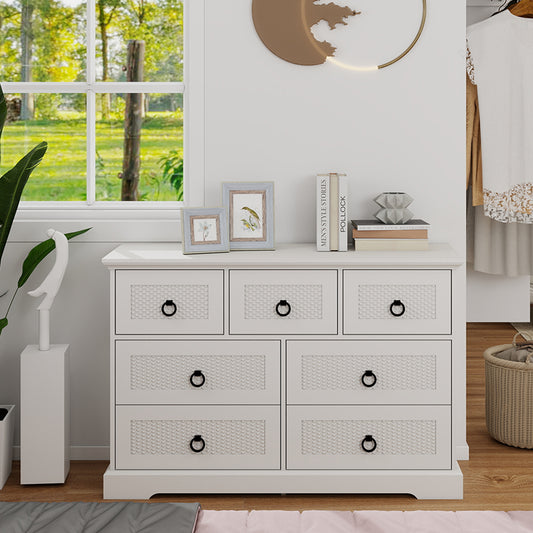 DG-4 Drawer Dresser Wide Farmhouse Tall Chest of Drawers