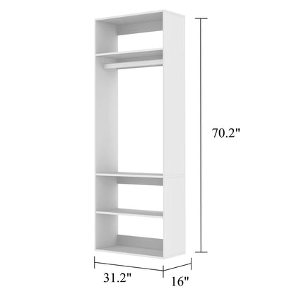 A5 Modular Wooden Closet Organizer System for Bedroom