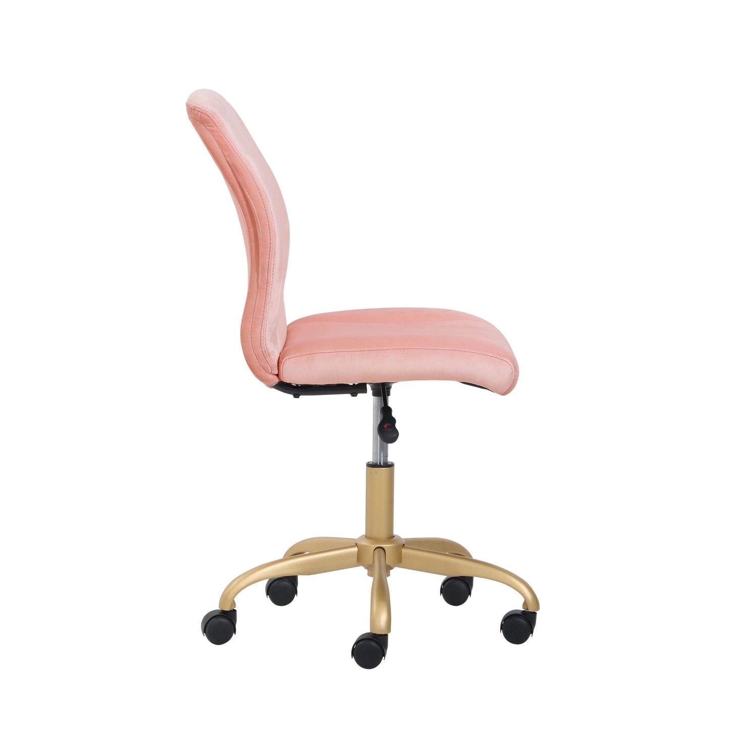 Plush Velvet Office Chair, Blush