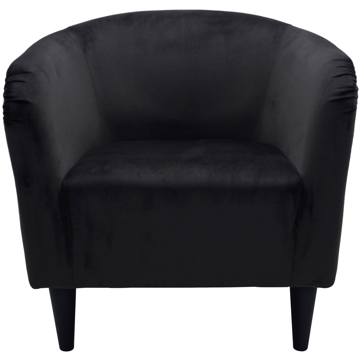 Microfiber Tub Accent Chair, Black