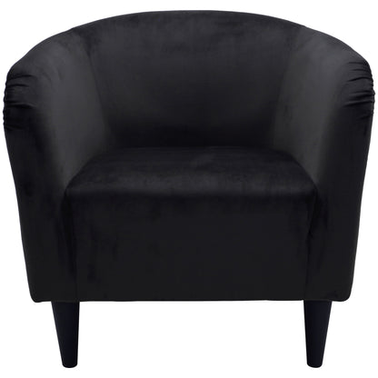 Microfiber Tub Accent Chair, Black