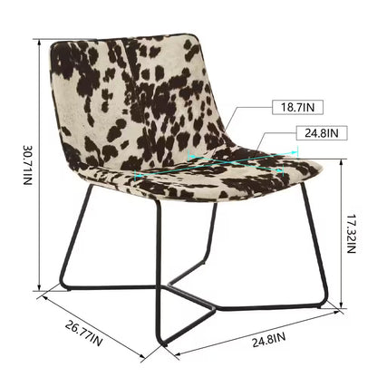 Oakburne Cow Print Upholstered Accent Chair